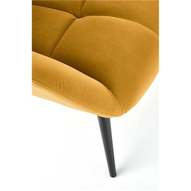 Lounge chair Harion, mustard color, H91x75x86cm, seat H48cm