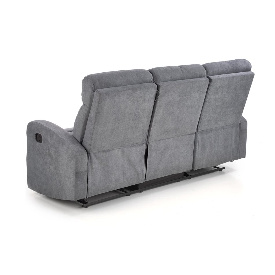 3-seater recliner Holso-3, dark grey, W95-158x100cm, H180cm, seat H49cm