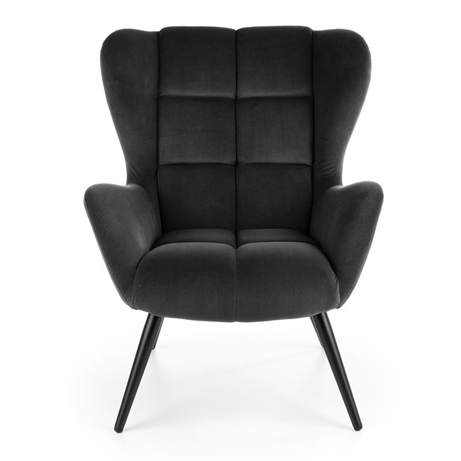 Lounge chair Harion, black, H91x75x86cm, seat H48cm