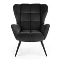 Lounge chair Harion, black, H91x75x86cm, seat H48cm