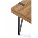 Desk Hesmara, black/walnut colors, MDF/steel,  H76x110x55cm