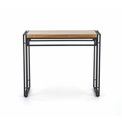 Console table Holivar, oak/black color, MDF/steel,  H76x90x35cm