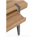 Desk Hesmara, black/walnut colors, MDF/steel,  H76x110x55cm