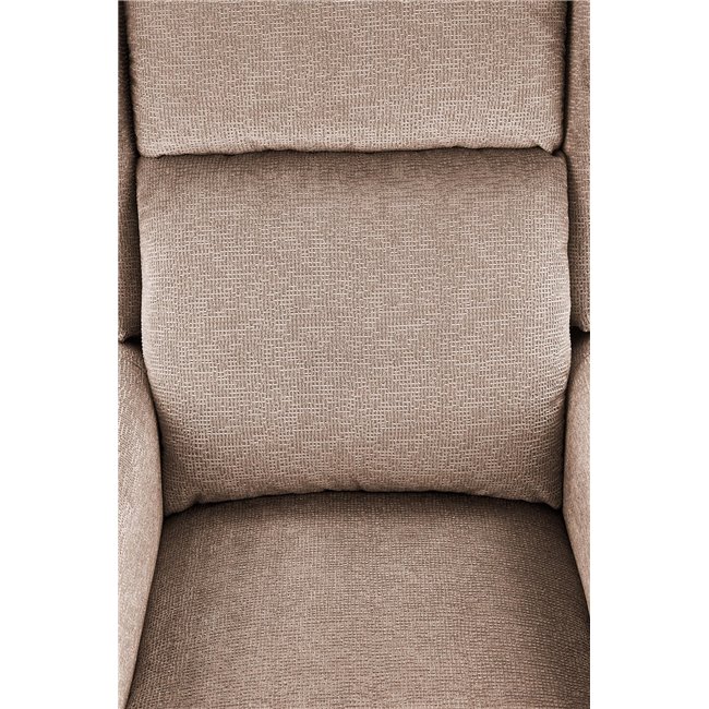 Recliner with massage function Haustin-M, beige, H107-83x75x92-160cm, seat H45cm