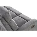 3-seater recliner Holso-3, dark grey, W95-158x100cm, H180cm, seat H49cm