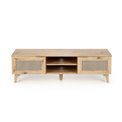 TV table Horeno, oak/black color, MDF, H45x150x40cm