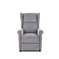 Recliner with massage function Haustin-M, grey, H107-83x75x92-160cm, seat H45cm