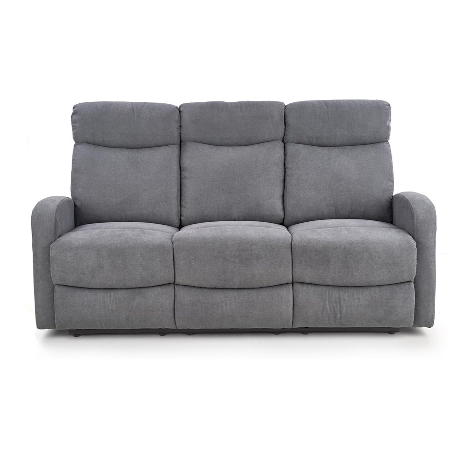 3-seater recliner Holso-3, dark grey, W95-158x100cm, H180cm, seat H49cm