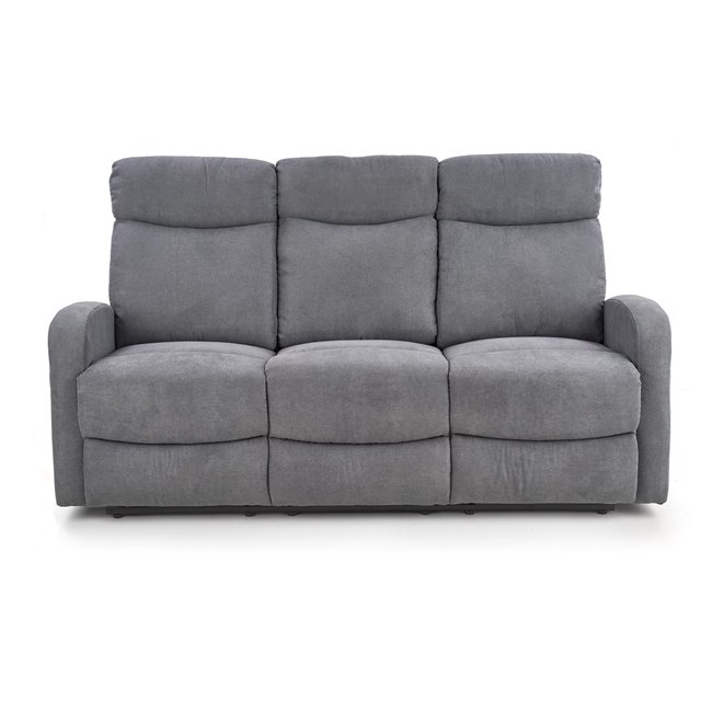 3-seater recliner Holso-3, dark grey, W95-158x100cm, H180cm, seat H49cm