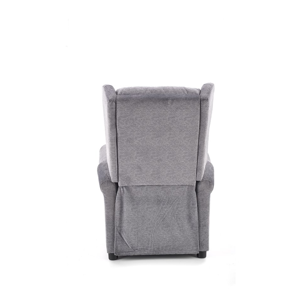 Recliner Haustin, grey, H107-83x75x92-160cm, seat H45cm