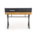 Desk Hexdrin, golden oak/black, MDF/steel,  H90x110x51cm