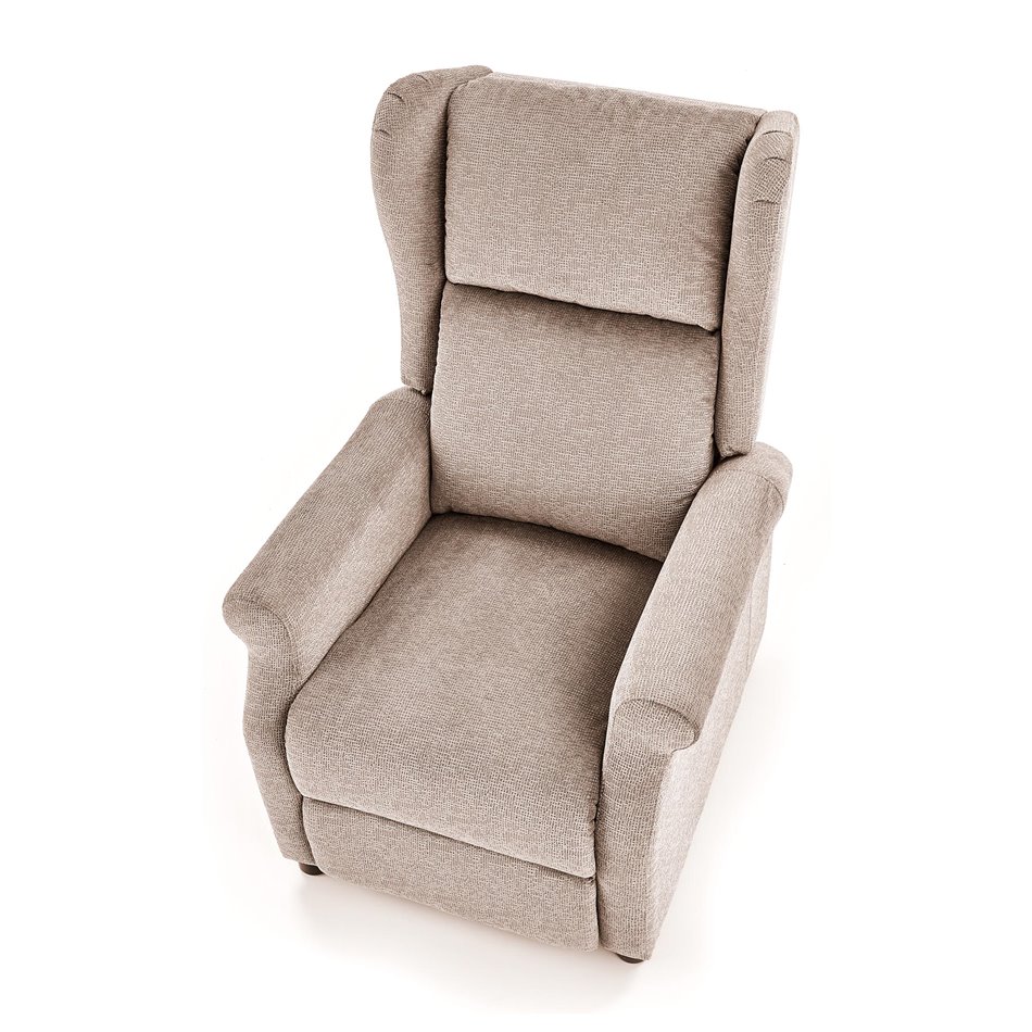 Recliner with massage function Haustin-M, beige, H107-83x75x92-160cm, seat H45cm