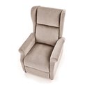 Recliner with massage function Haustin-M, beige, H107-83x75x92-160cm, seat H45cm