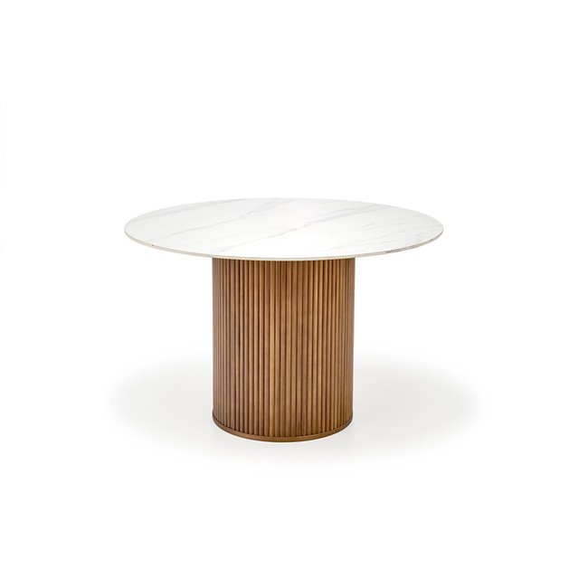 Dining table Haruno, ceramic/walnut, D120cm, H76cm