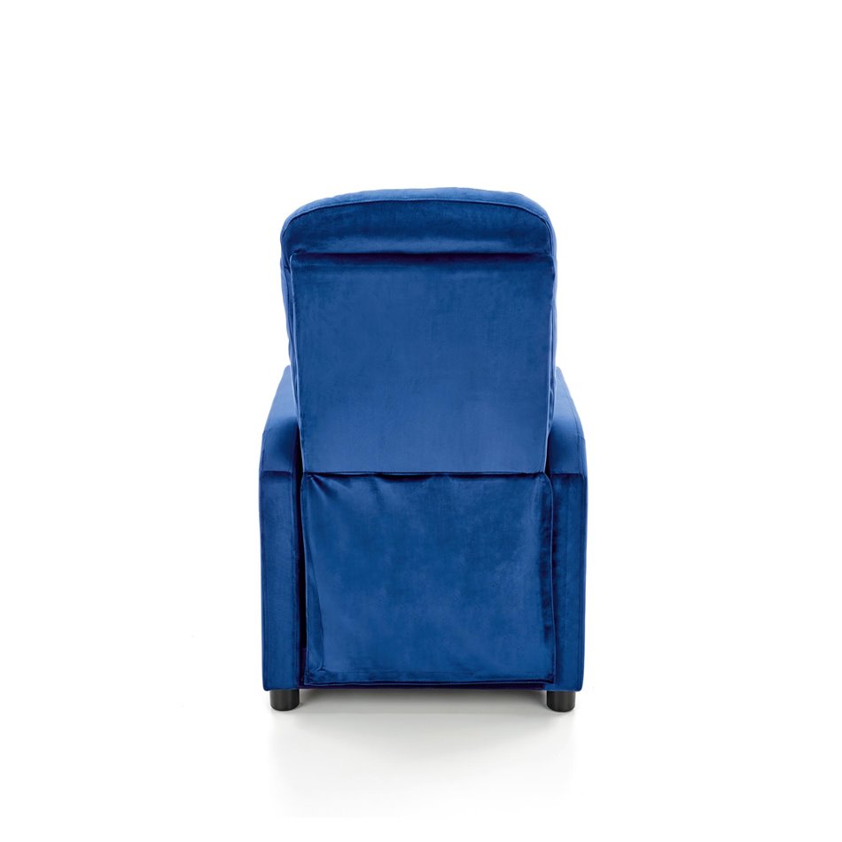 Recliner chair Helipe, navy blue velvet, H103-76x64x84-135cm, seat H48cm