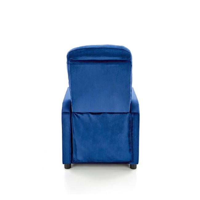 Recliner chair Helipe, navy blue velvet, H103-76x64x84-135cm, seat H48cm