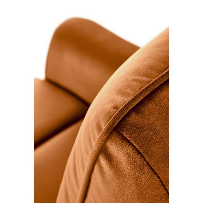 Electric recliner Hemiro, cinnamon color velvet, USB charging socket, W90-170x80cm, H92-108cm, seat H46cm