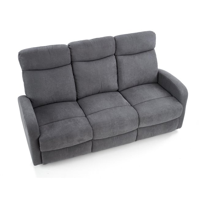 3-seater recliner Holso-3, dark grey, W95-158x100cm, H180cm, seat H49cm