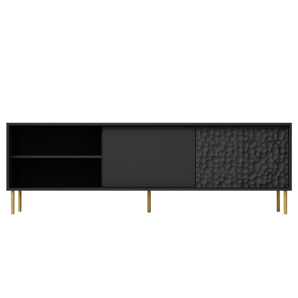 TV table Haulet, black/gold colors, H58x180x41cm