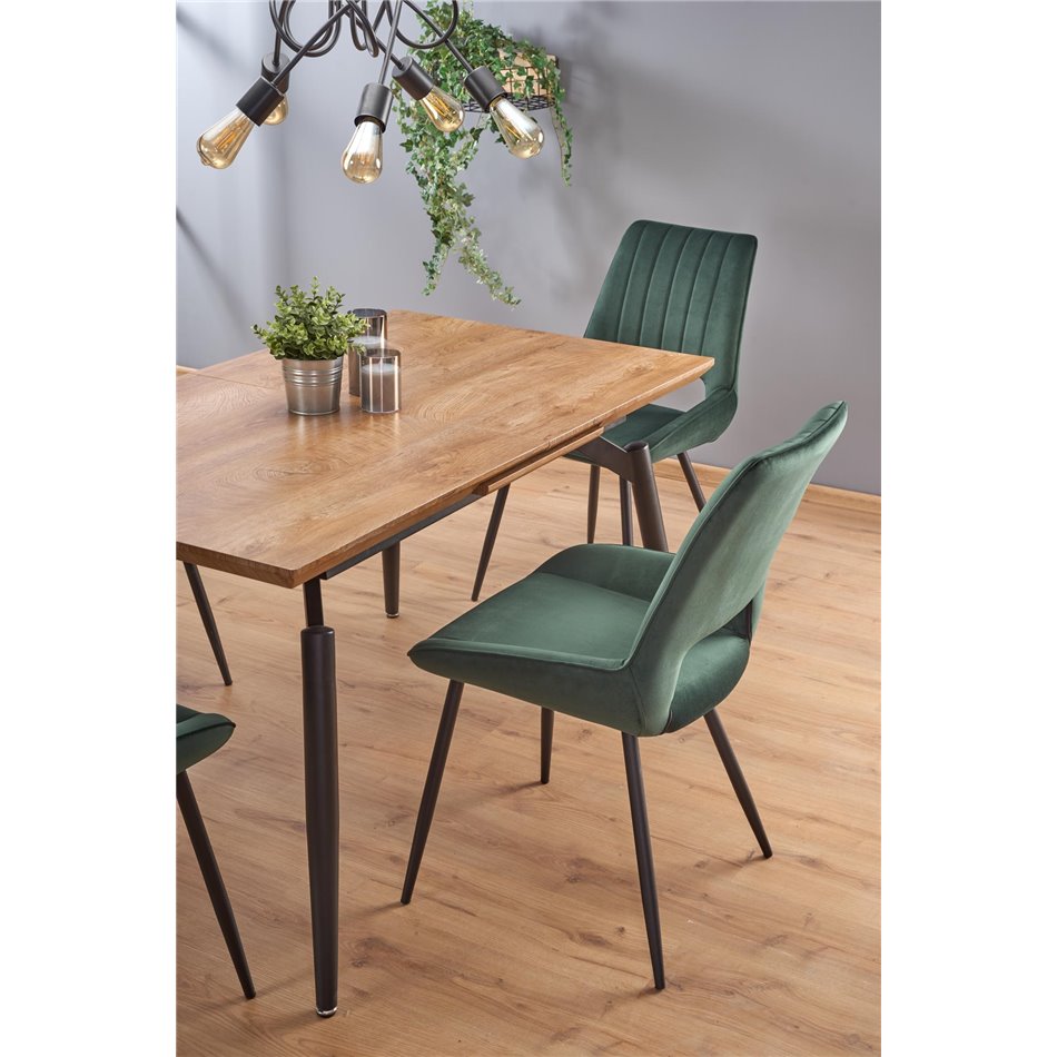 Extendable dining table Hambell, MDF/steel, H74x140-180x80cm