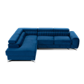 Corner sofa Elaurence L, Monolith 77, blue, H92x278x205cm