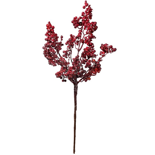 Decorative plant Berry spray, red, H53cm