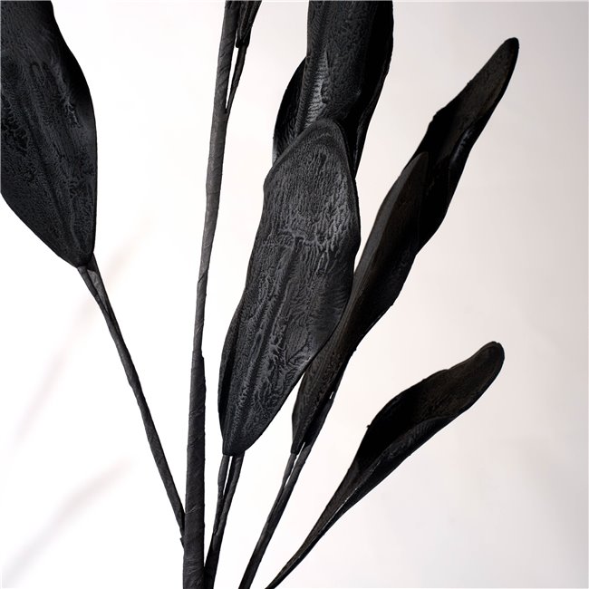 Decorative plant Magnolia leave spray black, H113cm