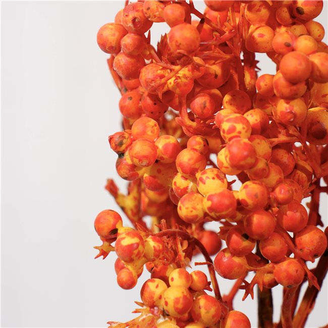 Decorative plant Berry spray, orange/yellow, H53cm