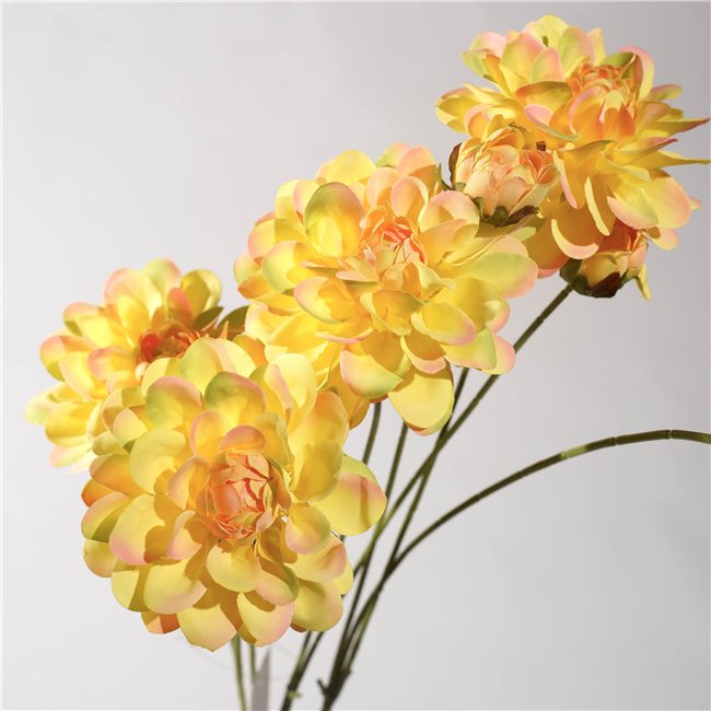 Decorative flower Dahlia 2, yellow, H90cm