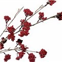 Decorative plant Red berry spray, red, H118cm