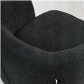 Accent chair Malbork 14, black color, H76x74x72cm, seat height 49.5cm