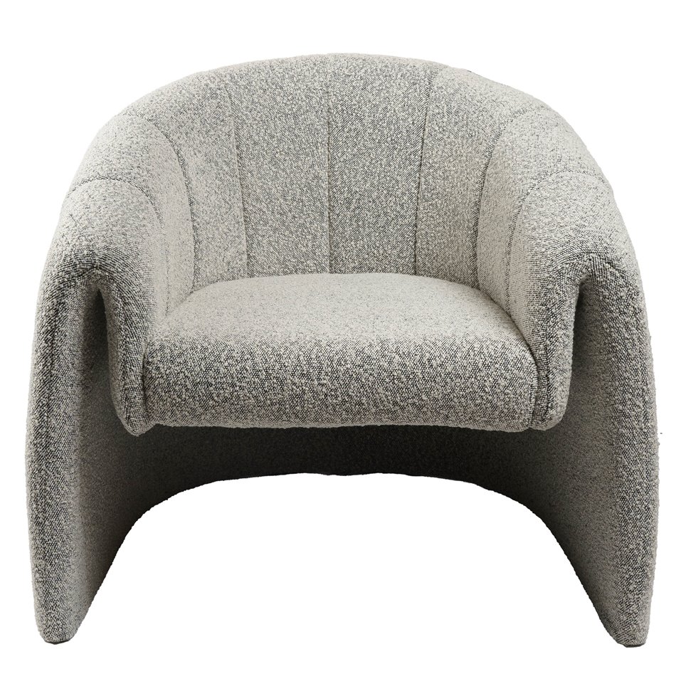 Armchair Jonass, light gray color, H77x76x63cm, seat H42cm