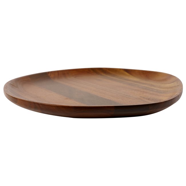 Acacia wood plate Frill, 31.8x30.6xH2.6cm