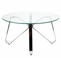 Coffee table Lacona, clear glass 8mm, D80x45cm