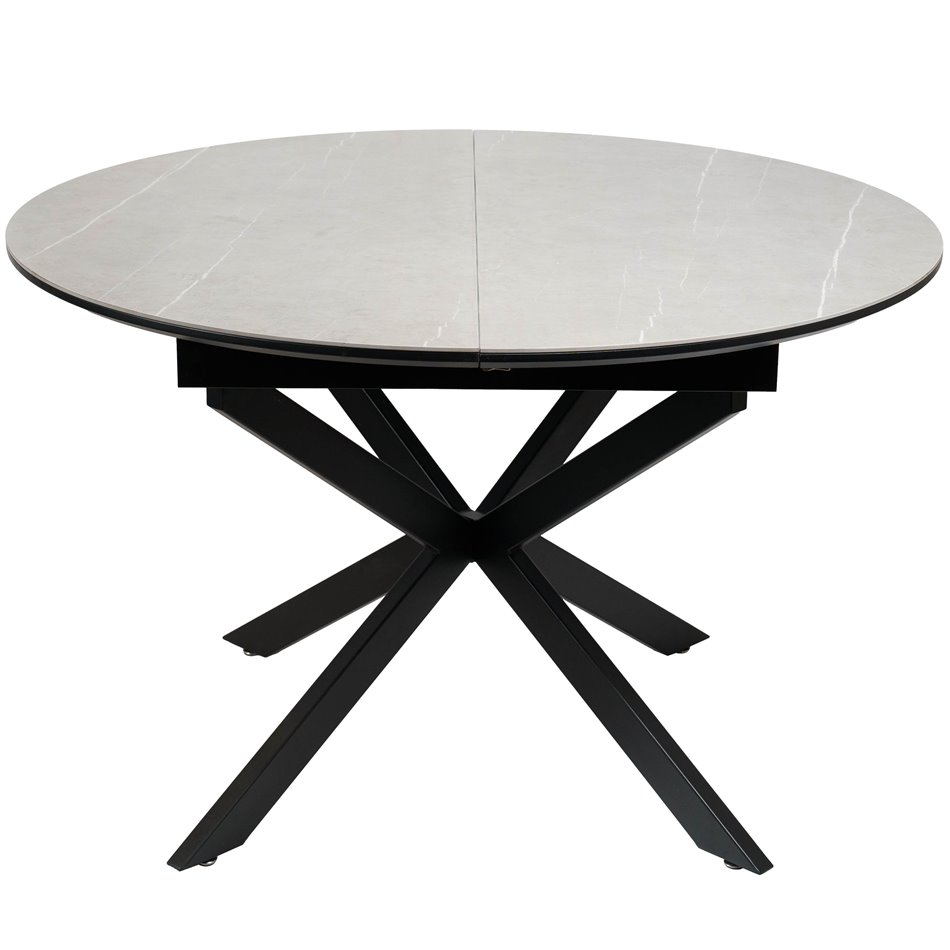 Dining table ext. Laccio, ceramic/ grey, D120-160xH75cm