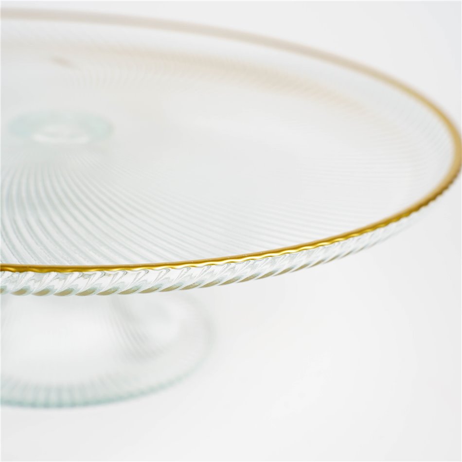 Cake plate Mirol, Shiny, Clear glass