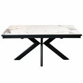 Extendable dining table Reibeka 017, sintered stone, black, 160-276x90xH75cm