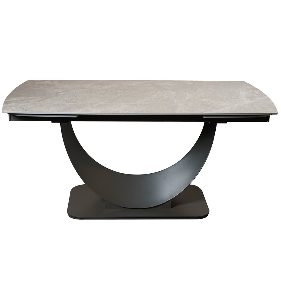 Extendable dining table Ruana 023, sintered stone, gray, 160-240x90xH75cm