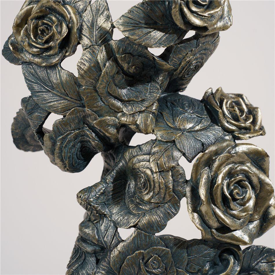 Deco object Pair with roses, 39.8x19.5x11cm