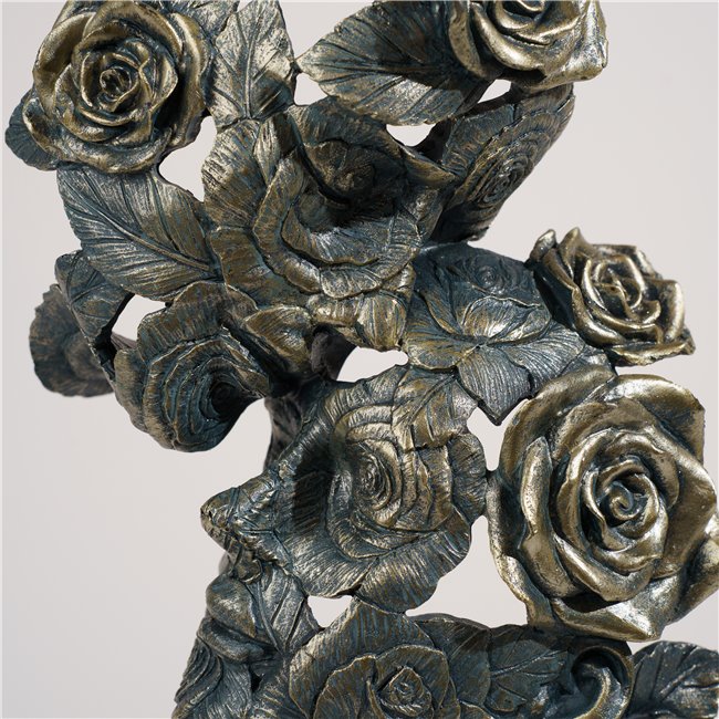 Deco object Pair with roses, 39.8x19.5x11cm