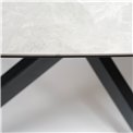 Dining table Lafitte GR, sintered stone/mdf/metal, grey, 180x90cm H75cm