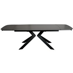 Extendable dining table Rigena 018, sintered stone/metal, 160-240x90cm H75cm