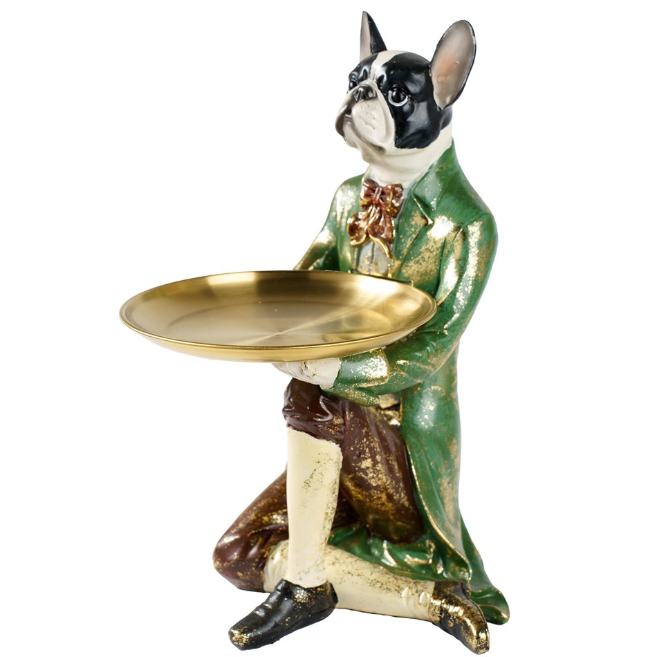 Decor French Bulldog Plate, 23.5x22x33cm