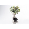 Decor Sitting Woman Sandy mole, grey-green tone, h33cm