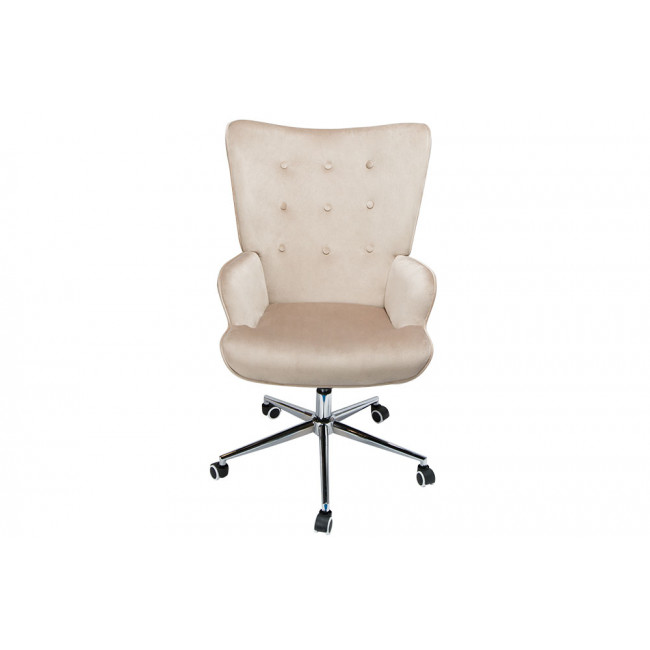 Chair Darlington, taupe, velvet, H106x70x64cm, seat height 48-54cm