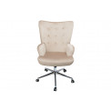 Chair Darlington, taupe, velvet, H106x70x64cm, seat height 48-54cm