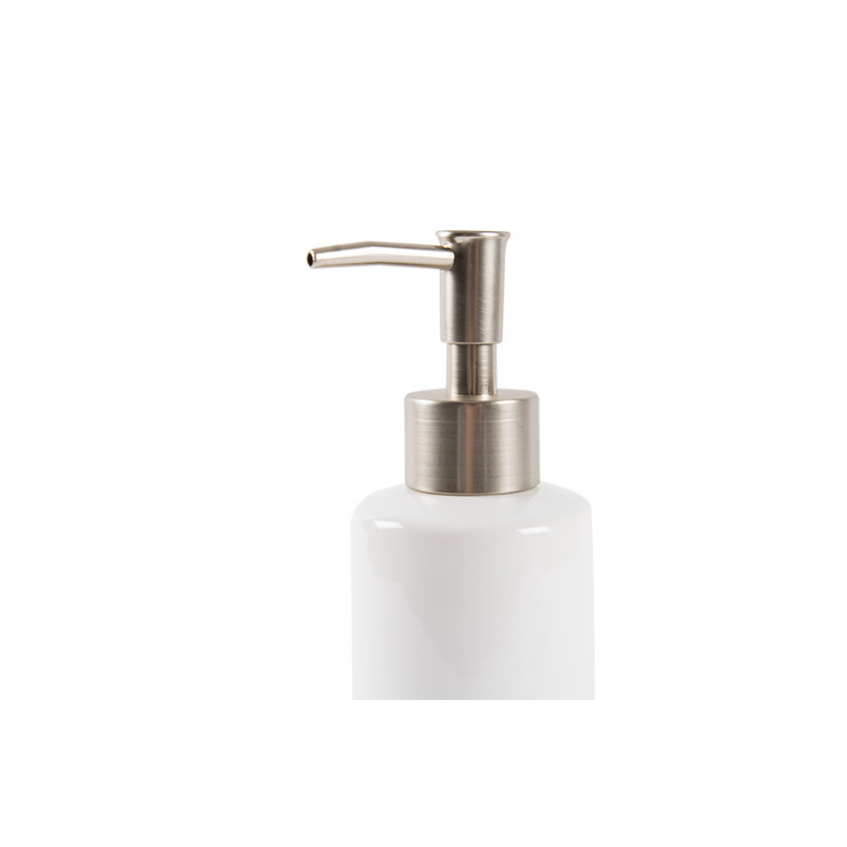 Soap dispenser, white,  H21cm, D6cm