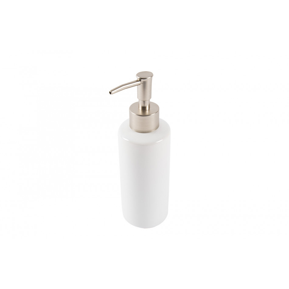 Soap dispenser, white,  H21cm, D6cm