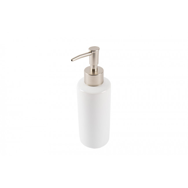 Soap dispenser, white,  H21cm, D6cm