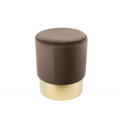 Stool Noto, brown/ golden base, 35x42cm